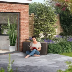 Keter Marvel Plus Outdoor Garden Storage Box 270L - Brown -Green Haven Shop 12808515 1375055071386887