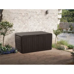 Keter Marvel Plus Outdoor Garden Storage Box 270L - Brown -Green Haven Shop 12808515 1794900060806534
