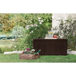 Keter Marvel Plus Outdoor Garden Storage Box 270L - Brown -Green Haven Shop 12808515 7684900072042860