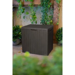Keter City Outdoor Garden Storage Box 113L - Brown 13 Keter City Outdoor Garden Storage Box 113L - Brown -Green Haven Shop 12822290 1124900073755494