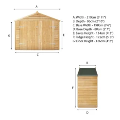 Mercia 7 X 3ft Overlap Apex Bike Shed - Installation Included -Green Haven Shop 12822773 2134989186551124
