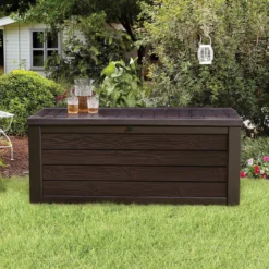 Keter Westwood Outdoor Garden Storage Box 570L - Brown 13 Keter Westwood Outdoor Garden Storage Box 570L - Brown -Green Haven Shop 12828828 1094858568487996