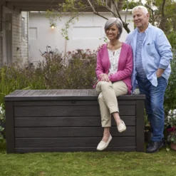 Keter Westwood Outdoor Garden Storage Box 570L - Brown 11 Keter Westwood Outdoor Garden Storage Box 570L - Brown -Green Haven Shop 12828828 1424858568511597