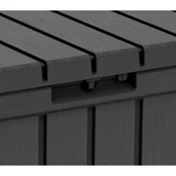 Keter Kentwood Outdoor Garden Storage Box 350L - Graphite -Green Haven Shop 12885762 7534899008598270