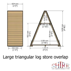 Shire Large Triangular Log Store -Green Haven Shop 12887195 9954851584676747