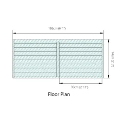 Mercia (Installation Included) Double Log Store -Green Haven Shop 12888117 5405028837827025