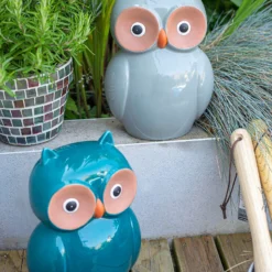 Ceramic Owl Garden Ornament - 25cm -Green Haven Shop 12890924 1294941773911491