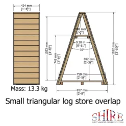 Shire Small Triangular Log Store Overlap -Green Haven Shop 13082820 4744862456511588