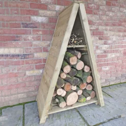 Shire Small Triangular Log Store Tongue And Groove -Green Haven Shop 13082825 2124862456482833