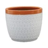 House Beautiful 2 Tone Orange Rim Egg Pot - 31cm 2 House Beautiful 2 Tone Orange Rim Egg Pot - 31cm -Green Haven Shop 13188803 8914933184002413