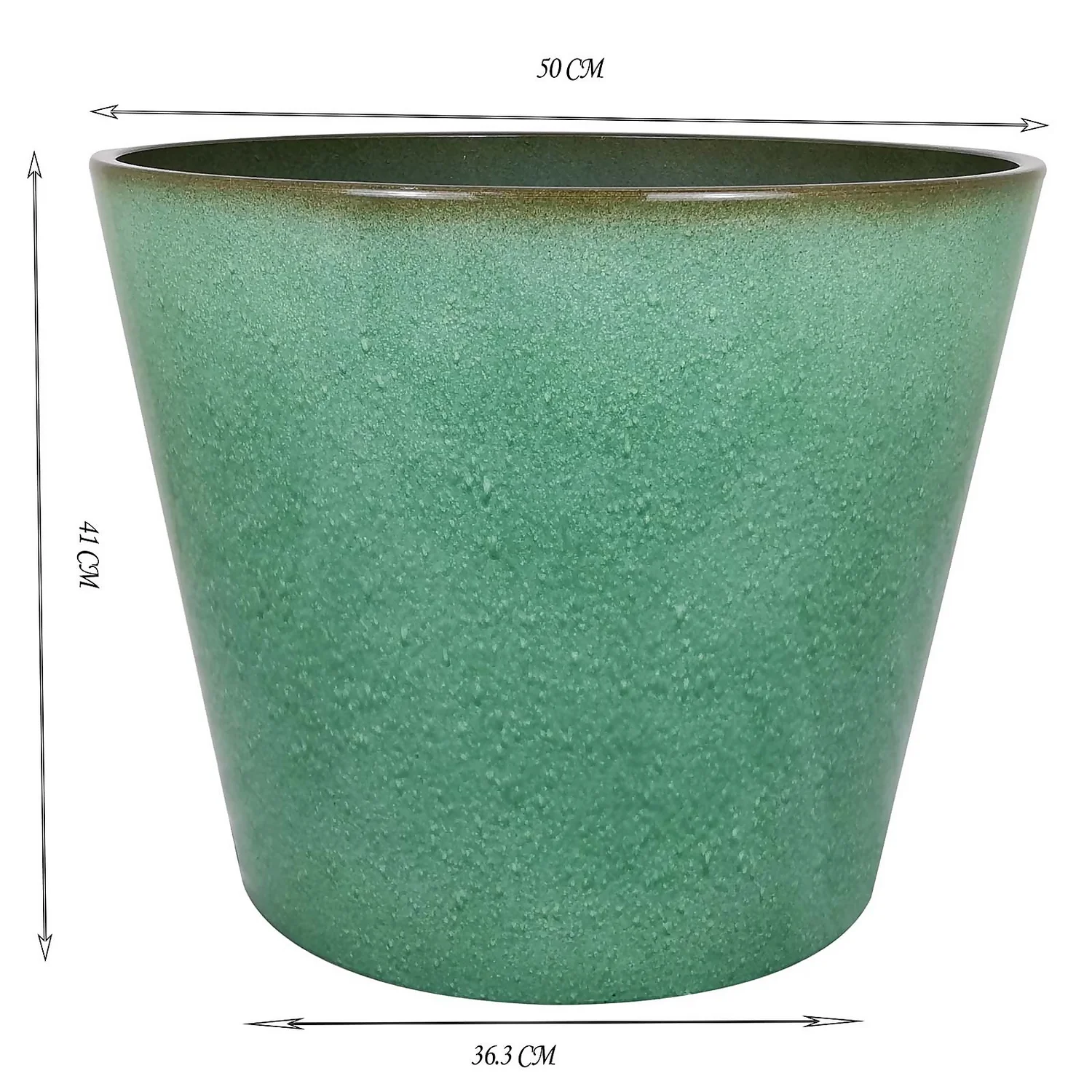 Glazed Finish Green Planter - 50cm 4 Glazed Finish Green Planter - 50cm - Image 2