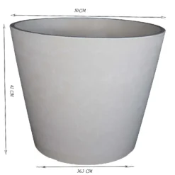 White Marble Pot - 50cm -Green Haven Shop 13190825 1854909731383019