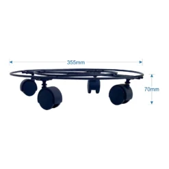 Black Plant Pot Caddy - 35cm -Green Haven Shop 13193961 1534902150200859