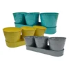 Zinc Ribbed Herb Pots & Tray -Green Haven Shop 13193962 1424933502547732