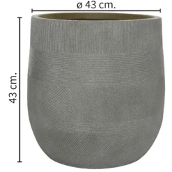 Liam Round Stripe Planter - Large -Green Haven Shop 13222488 9974934510759820