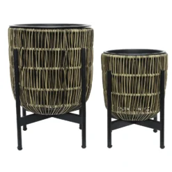 Kate Round Rattan Planter With Legs - Large -Green Haven Shop 13222495 2384929320443320