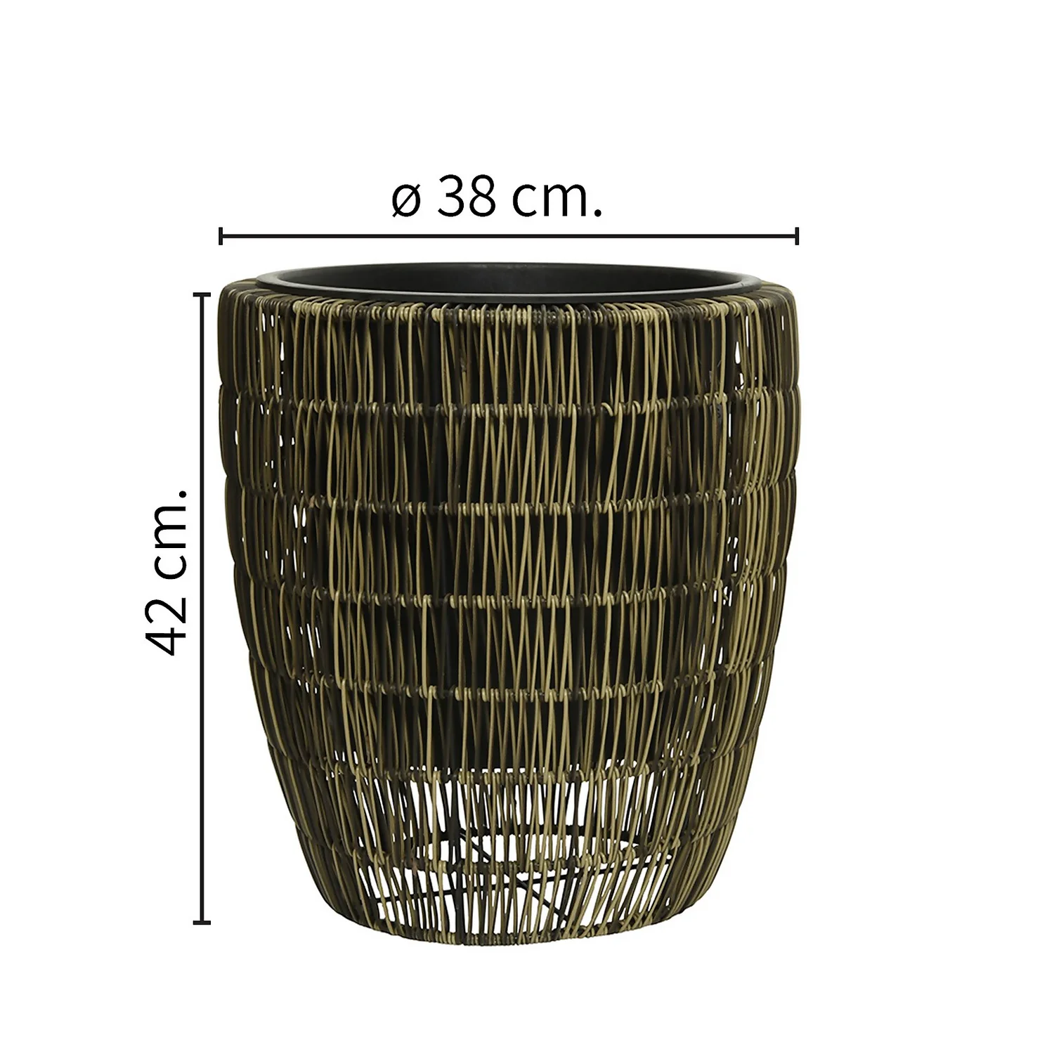Kate Round Rattan Planter - Large 6 Kate Round Rattan Planter - Large - Image 4