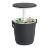 Keter GoBar Outdoor Ice Cooler Table Garden Furniture - Dark Grey / Cream -Green Haven Shop 13412933 1974910901573003