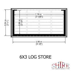 Shire Heavy Duty Log Storage 6x3ft -Green Haven Shop 13508667 4634931996859546