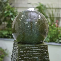 Stylish Fountain Obelisk Falls Water Feature With LEDs -Green Haven Shop 13846044 1064962027900555