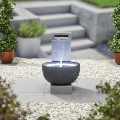 Stylish Fountain Solitary Pour Water Feature With LEDs -Green Haven Shop 13846046 4544962028419153