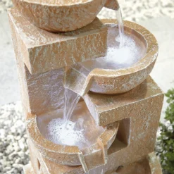 Stylish Fountain Sparkling Bowls Water Feature With LEDs -Green Haven Shop 13846048 6124971880433253
