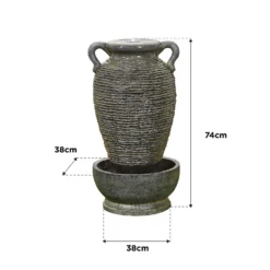 Stylish Fountain Rippling Vase Water Feature With LEDs -Green Haven Shop 13846051 5334978881050739