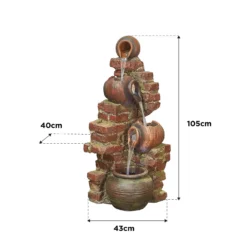 Stylish Fountain Flowing Jugs Water Feature With LEDs 7 Stylish Fountain Flowing Jugs Water Feature With LEDs -Green Haven Shop 13846053 1464978881021036
