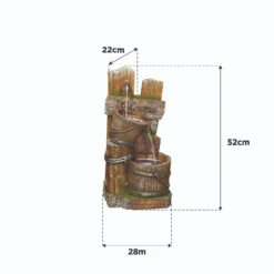 Stylish Fountain Fence Post Pours Water Feature With LEDs -Green Haven Shop 13846055 2704978881001455