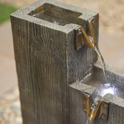 Stylish Fountain Coastal Sleepers Water Feature With LEDs 8 Stylish Fountain Coastal Sleepers Water Feature With LEDs -Green Haven Shop 13846058 6494962027548508