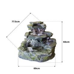 Stylish Fountain Garda Falls Water Feature With LEDs -Green Haven Shop 13846065 2124978881057603