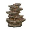 Stylish Fountain Red Rock Springs Water Feature With LEDs -Green Haven Shop 13846066 8464962027767583