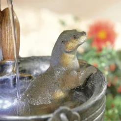 Stylish Fountain Playful Otters Water Feature With LEDs 14 Stylish Fountain Playful Otters Water Feature With LEDs -Green Haven Shop 13846072 1744962027851034