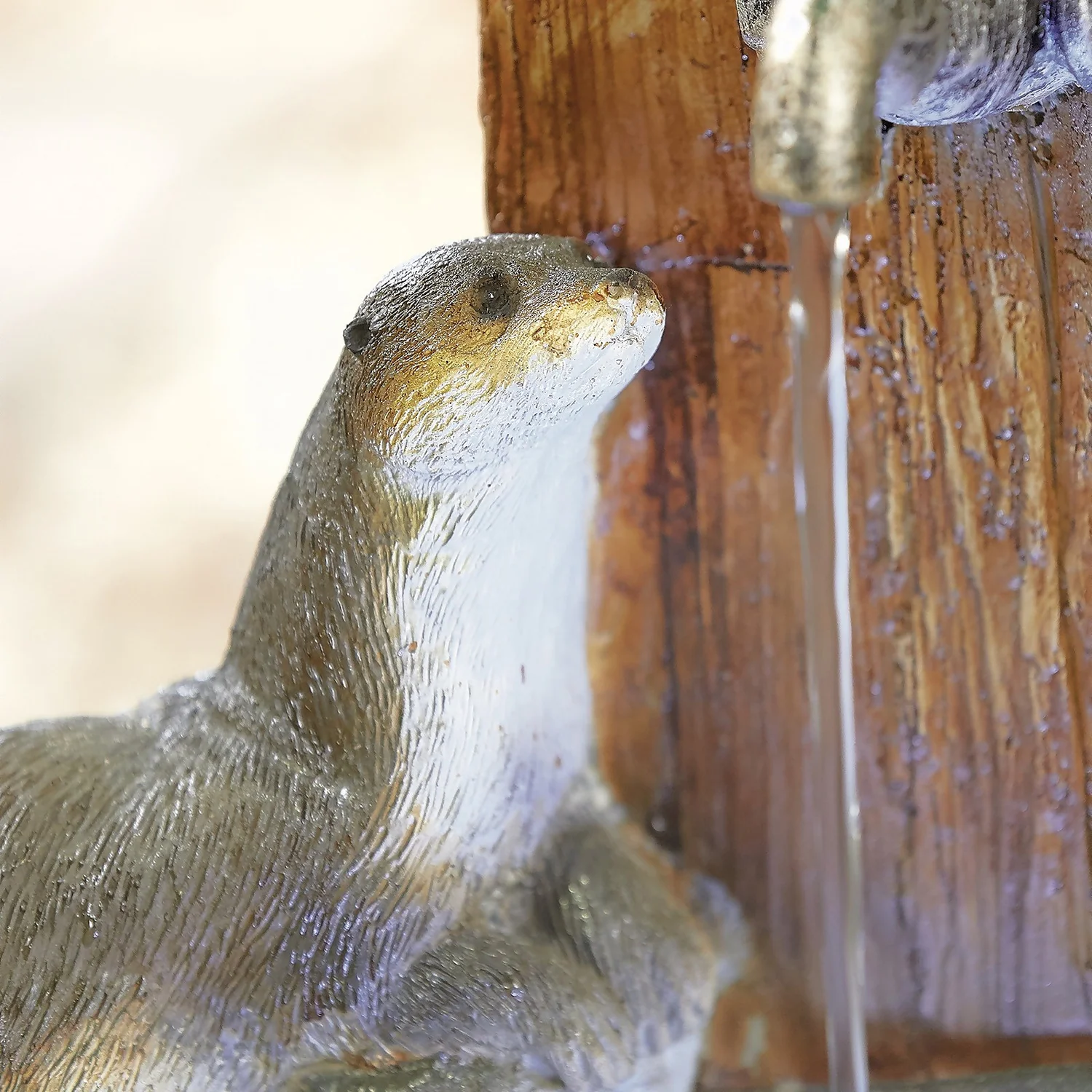 Stylish Fountain Playful Otters Water Feature With LEDs 9 Stylish Fountain Playful Otters Water Feature With LEDs - Image 7