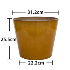 Glazed Finish Planter Mustard 30cm -Green Haven Shop 13928631 4555001956102022