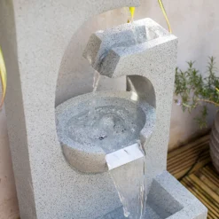 Stylish Fountain Ango Falls Garden Water Feature With LEDs -Green Haven Shop 13947169 1755005844359029
