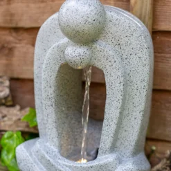 Stylish Fountain Zen Pour Garden Water Feature With LEDs -Green Haven Shop 13947173 3655005844923803