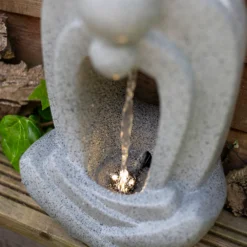 Stylish Fountain Zen Pour Garden Water Feature With LEDs -Green Haven Shop 13947173 3885005844790114