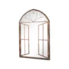 MirrorOutlet Metal Arched Decorative Window Effect Garden Mirror - 92x61cm -Green Haven Shop 13950552 1244987139558202
