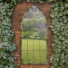 MirrorOutlet Rose Garden Rustic Arch Metal Garden Mirror- 115x50cm -Green Haven Shop 13950554 1074987138796724