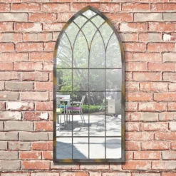 MirrorOutlet Rose Garden Rustic Arch Metal Garden Mirror- 115x50cm -Green Haven Shop 13950554 2994987139039328