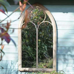 MirrorOutlet Somerley Chapel Arch Metal Garden Mirror - 112x61cm -Green Haven Shop 13950555 1704987139189172