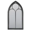 MirrorOutlet Black Somerley Chapel Arch Metal Garden Mirror - 112x61cm -Green Haven Shop 13950556 1694987139501658