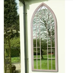 MirrorOutlet Somerley Sunflower Gothic Arch Large Garden Mirror - 150x61 Cm -Green Haven Shop 13950558 7214987173116409