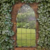 MirrorOutlet Rose Garden Rustic Arch Extra Large Metal Garden Mirror - 161x72cm -Green Haven Shop 13950562 2354987138970070