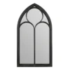 MirrorOutlet Black Somerley Chapel Arch Extra Large Metal Garden Mirror - 150x81cm -Green Haven Shop 13950566 1414987173044793
