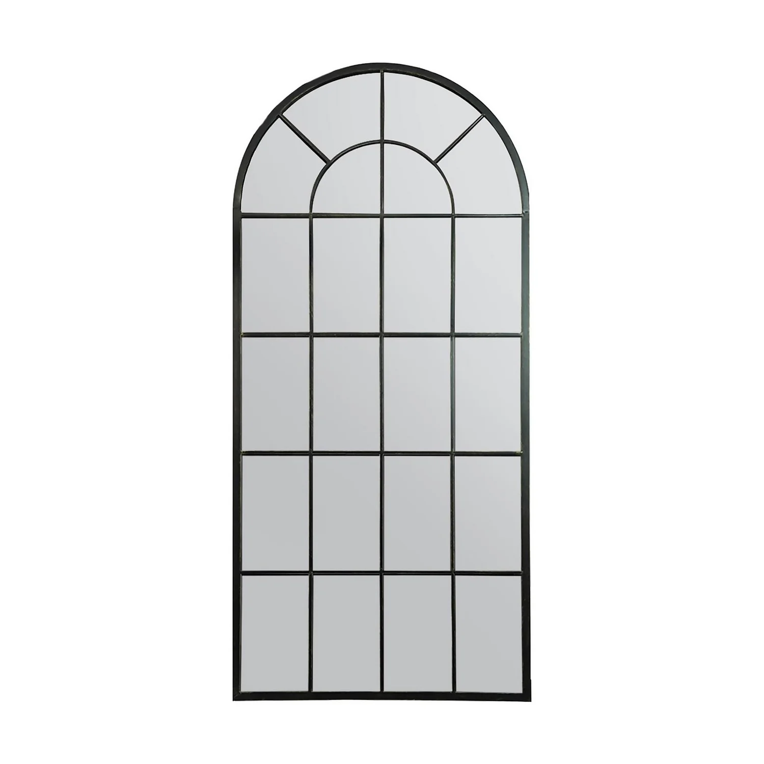 MirrorOutlet Somerley Lotus Arch Antique Black Extra Large Metal Garden Mirror - 160x75cm 3 MirrorOutlet Somerley Lotus Arch Antique Black Extra Large Metal Garden Mirror - 160x75cm