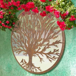 MirrorOutlet Birds Round Circular Garden Mirror - 100cm -Green Haven Shop 13950586 1464987139280102
