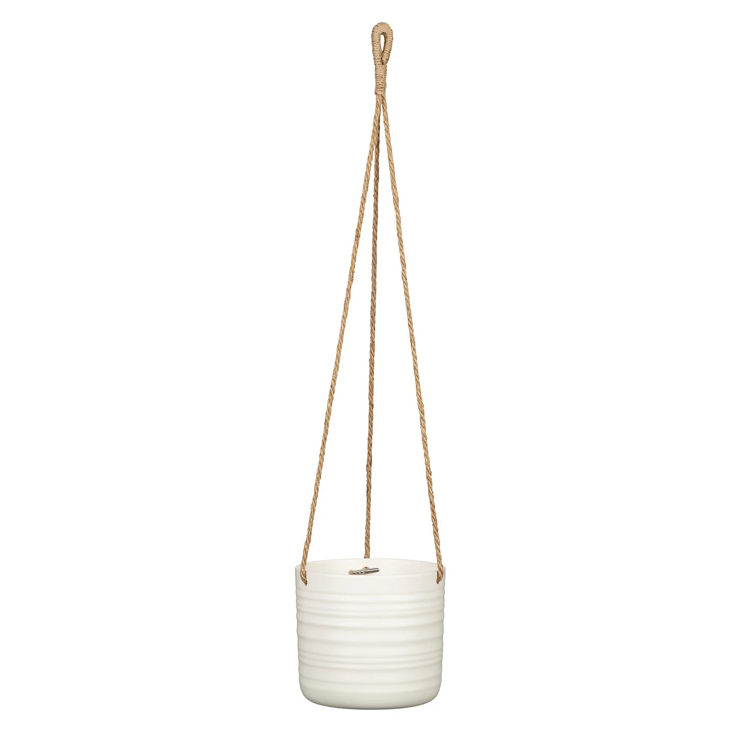 Scheurich Ripple Indoor Hanging Pot White 17cm 3 Scheurich Ripple Indoor Hanging Pot White 17cm