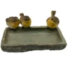 Homebase Wood Log Bird Bath With Birds -Green Haven Shop 13955522 1605014596717930
